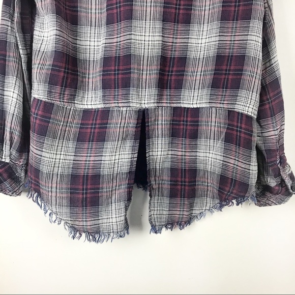 🔴Beachlunchlounge | Button Down Fringe Flannel - Picture 8 of 8